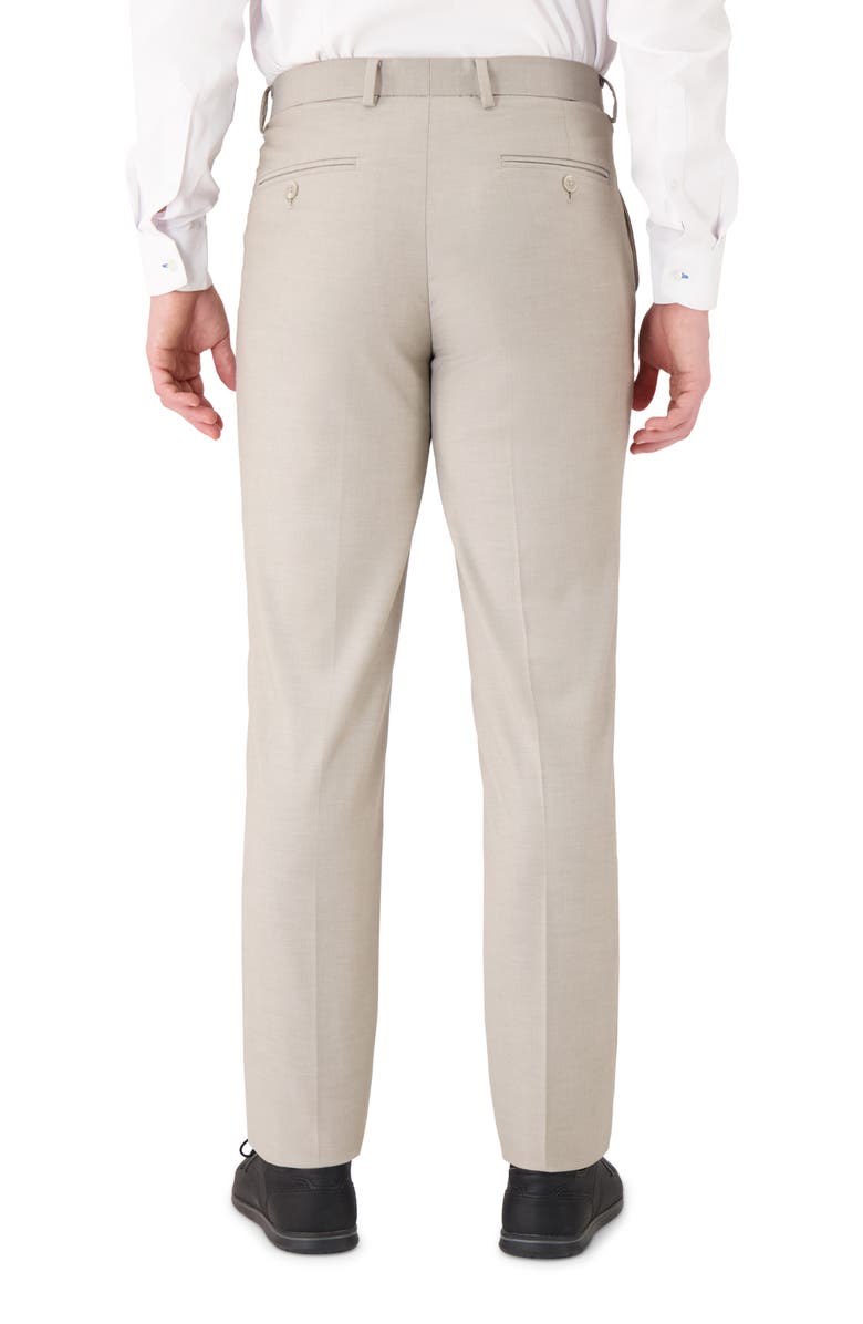 Victor Emmanuel Flat Front Dress Pants, Alternate, color, Taupe