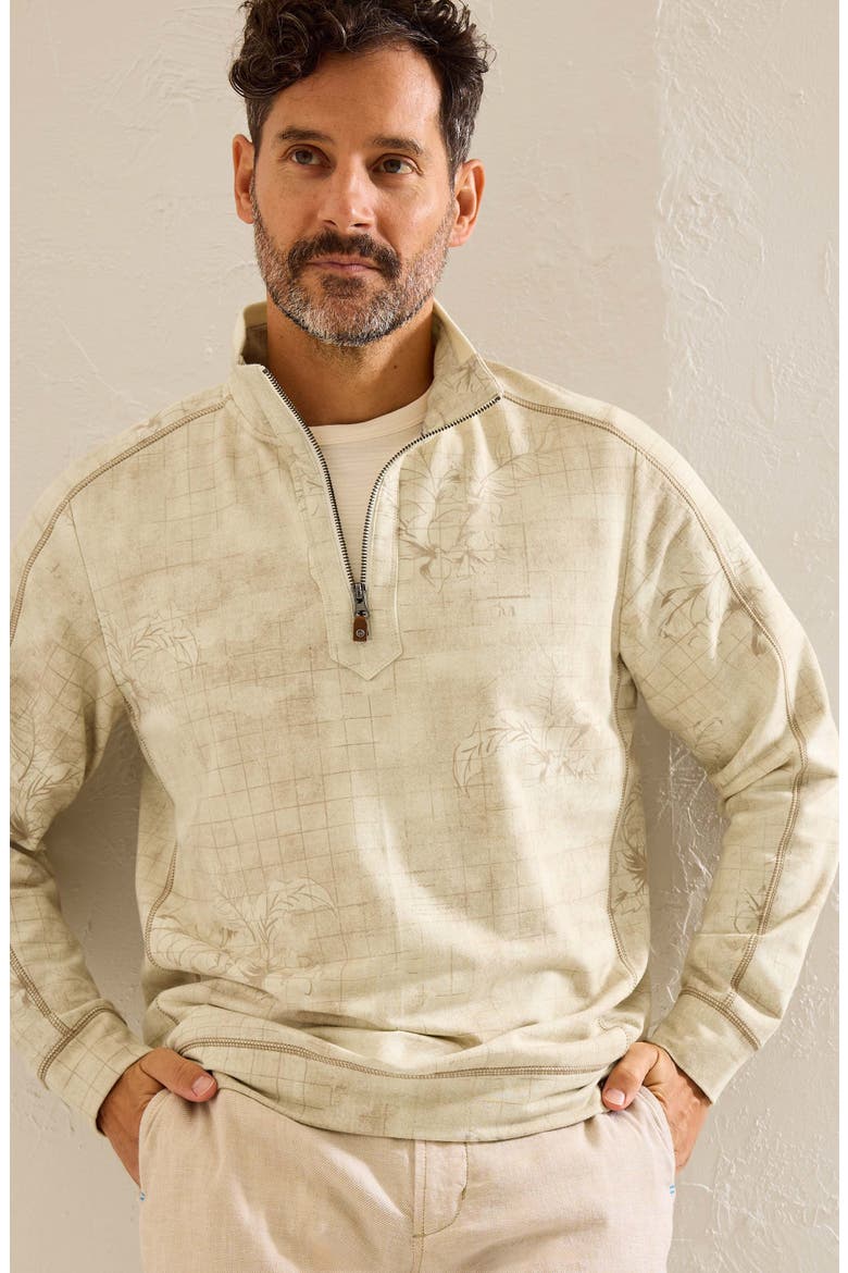 Ben & Terry Tropic Half Zip Pullover, Main, color, CHINCHILLA