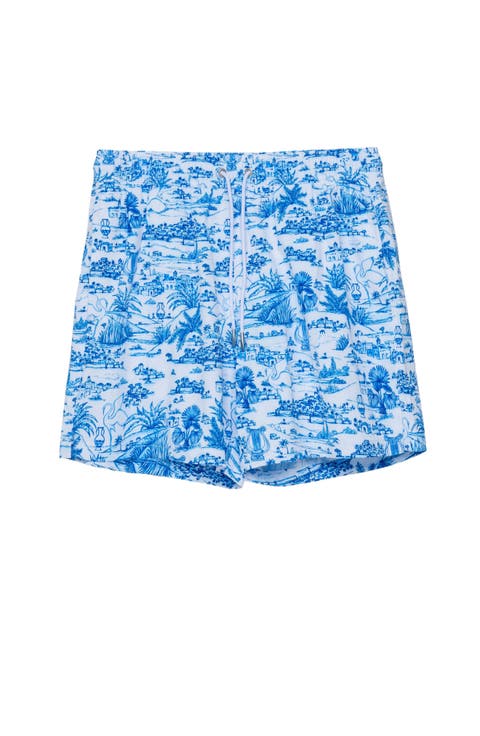 Summer Toile 5" Swim Trunks Swimsuit