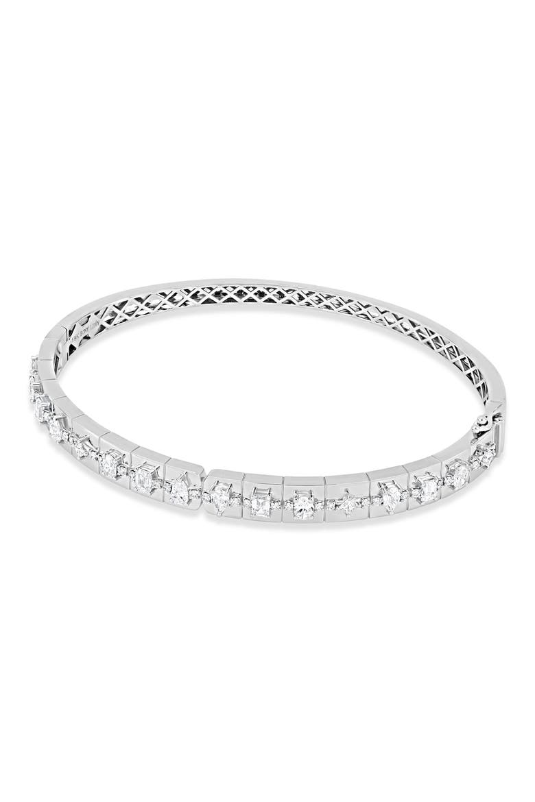18K Gold Kiera Diamond Bangle Bracelet (Online Trunk Show), Alternate, color, 18K WHITE GOLD/ DIAMOND