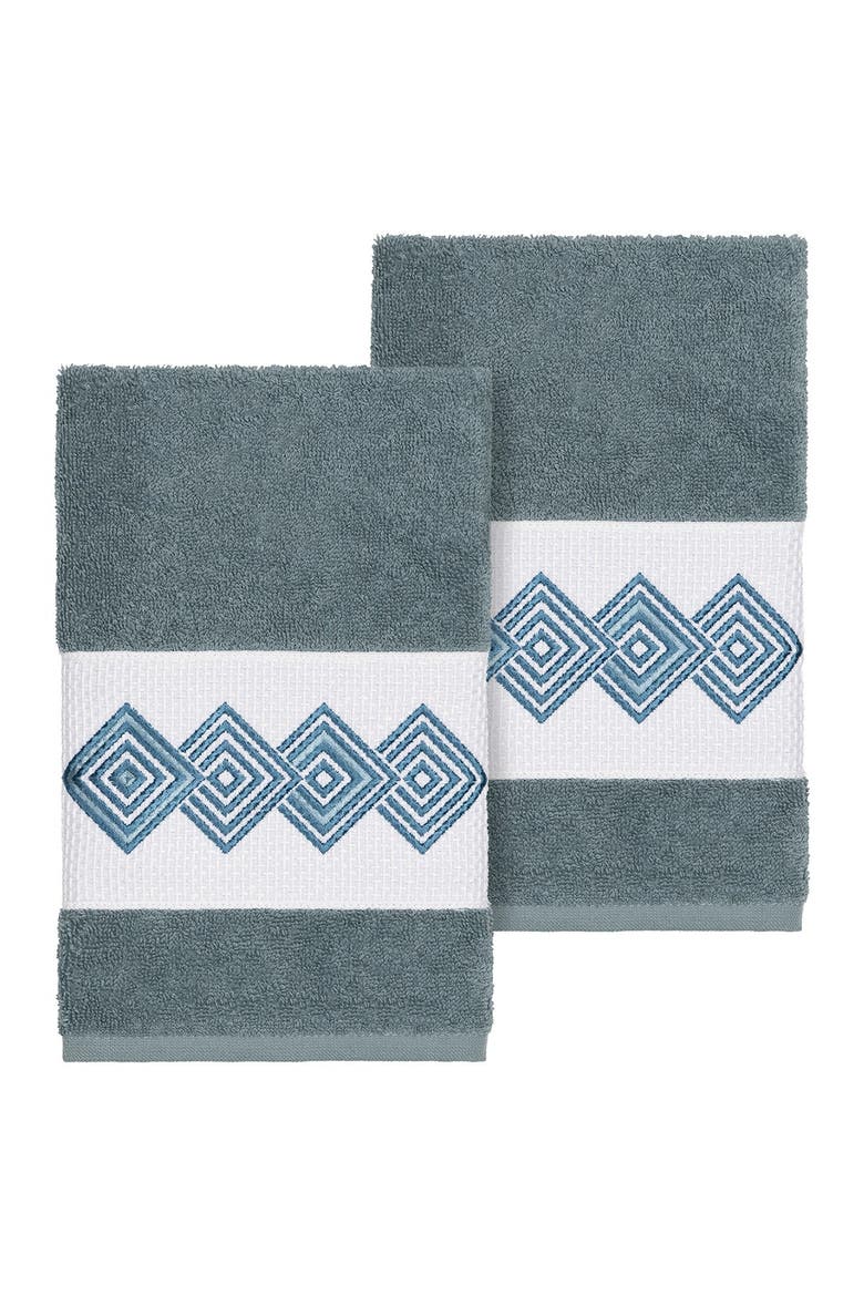 Noah Embellished Hand Towel - Set of 2 - Teal, Main, color, TEAL