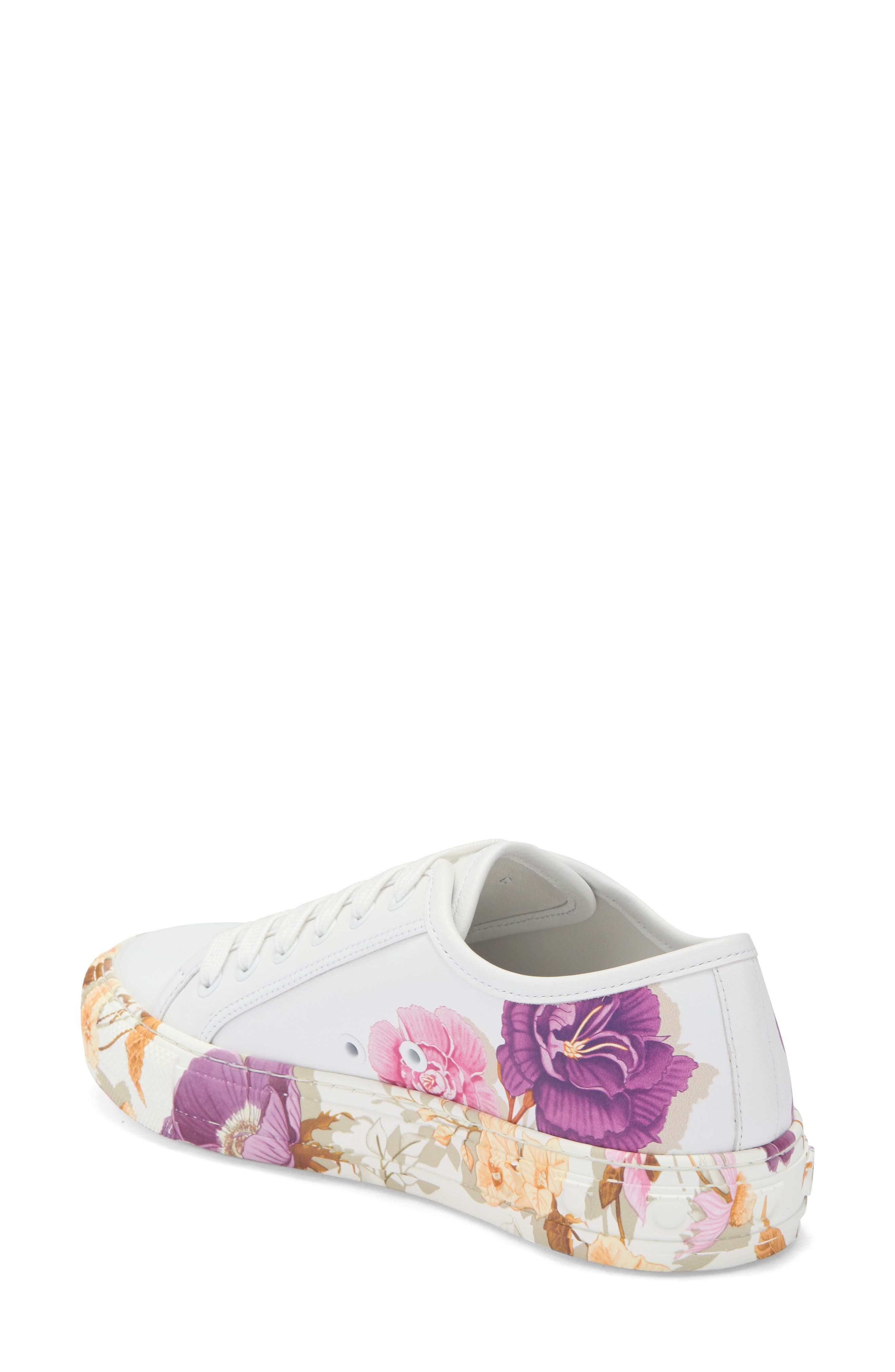 FERRAGAMO Borg Floral Print Low Top Sneaker, Alternate, color, 