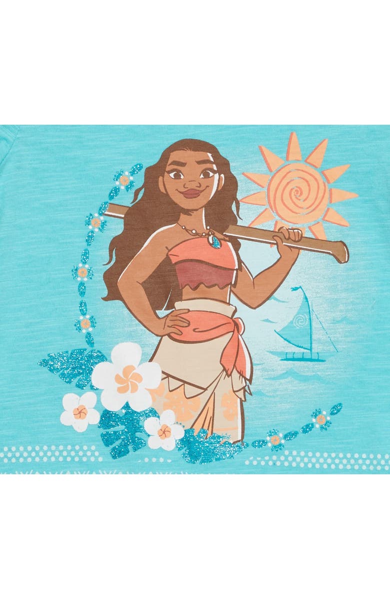 Disney Moana 2-Piece Short Sleeve T-Shirt and Skirt Set, Alternate, color, Mint Green Moana