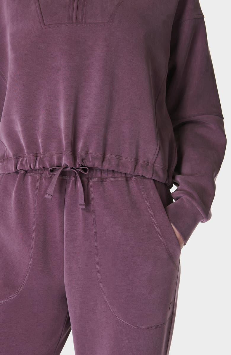 Sweaty Betty Half Zip Fleece Pullover, Alternate, color, Midnight C