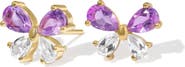 YS GEMS Goldtone Stud Earrings