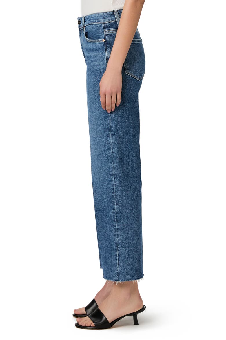 Leenah Raw Hem High Waist Ankle Wide Leg Jeans, Alternate, color, MOONCHILD