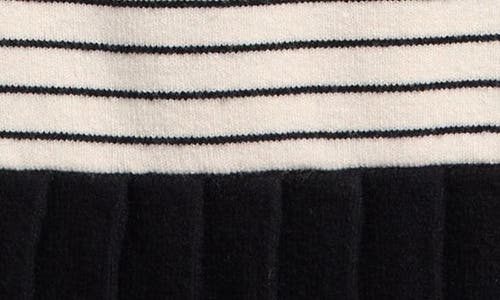 Freshman Kids' Stripe Two-piece Hooded Sweater & Skirt Set In Blue