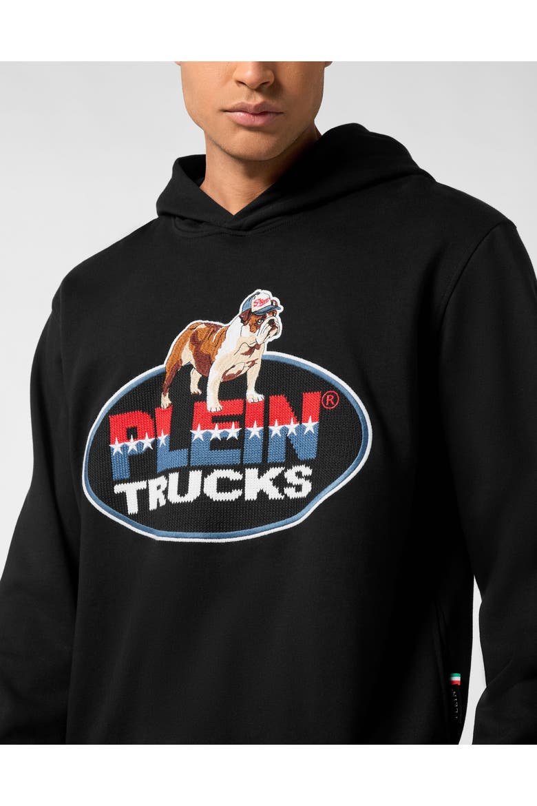 Hoodie Sweatshirt Bulldog Men, Alternate, color, black