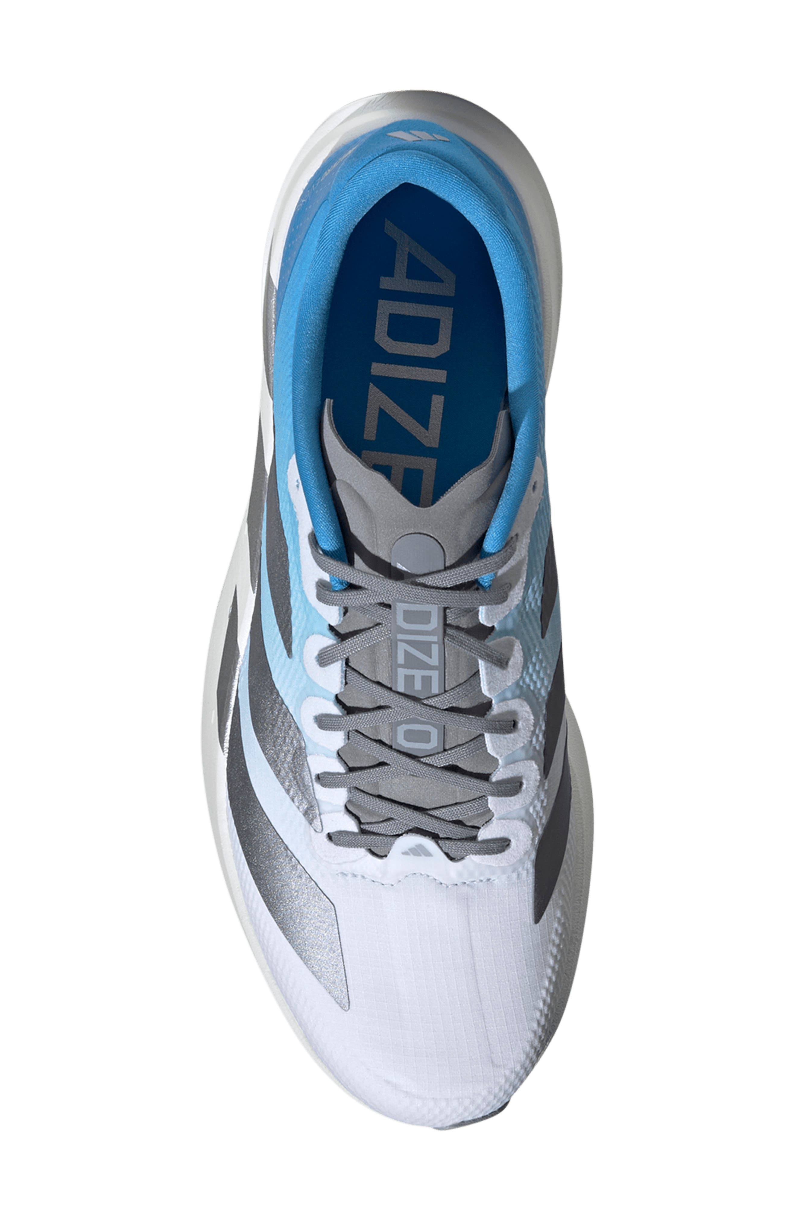 Adizero Evo SL Woven Running Shoe, Alternate, color, WHITE