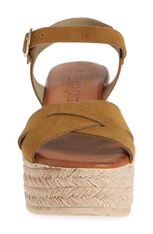 Cordani Bazil Espadrille Ankle Strap Platform Wedge Sandal In Cuero