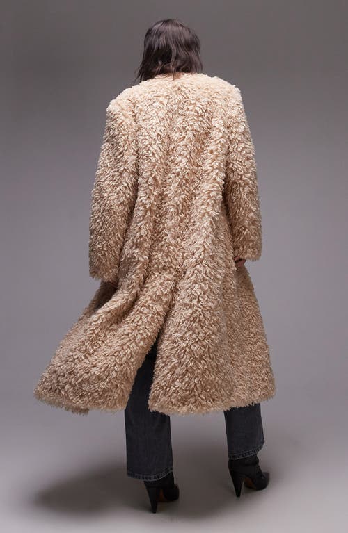 TOPSHOP TOPSHOP FAUR SHEARLING COAT