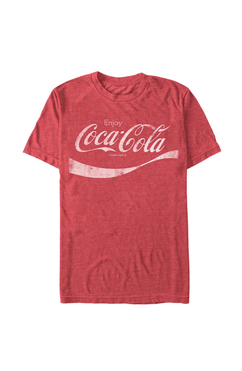 Coca Cola Men's Coca Cola Taste of Time Graphic T-Shirt, Alternate, color, Red Heather