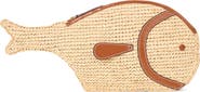 STAUD Pesce Raffia Clutch