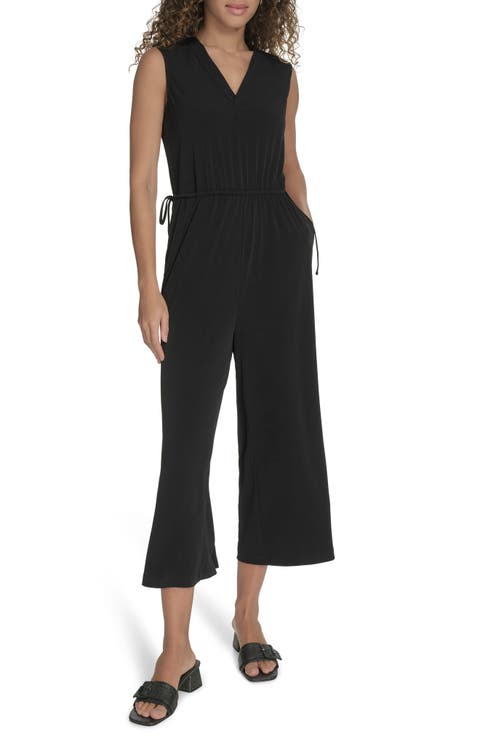 Cropped Wide Leg Jumpsuit