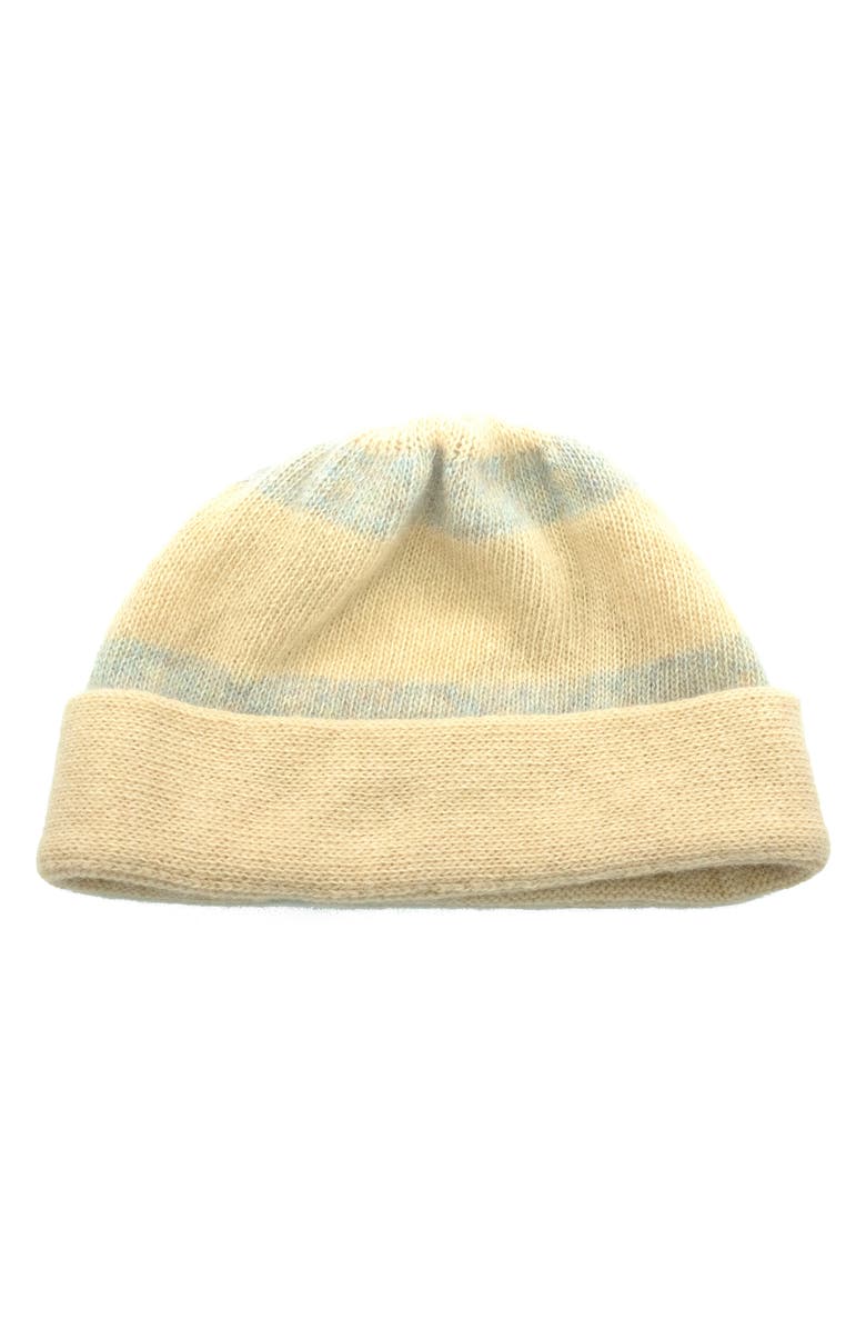 Portolano Stripe Cuff Beanie, Main, color, Drk Brown/ Glacier