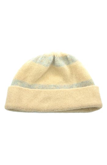 Portolano Stripe Cuff Beanie In Neutral