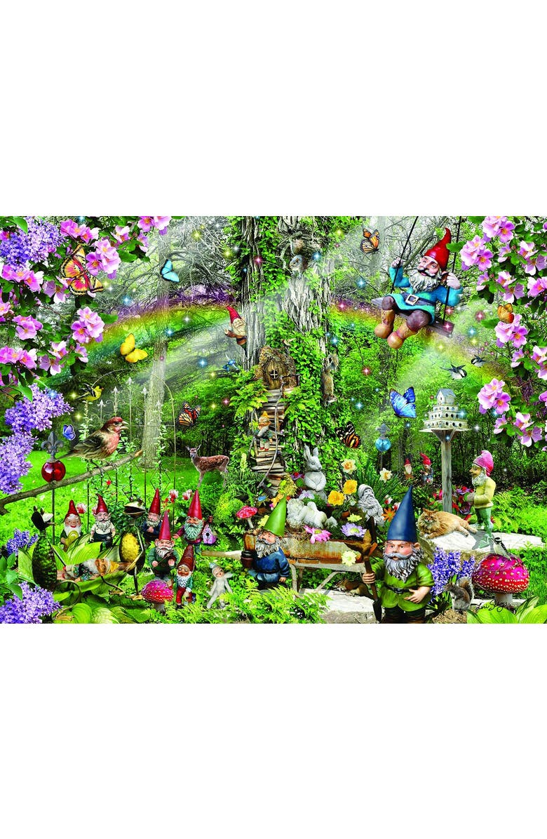 Sunsout Gnomes Playground 300 piece Jigsaw Puzzle for Adults, Alternate, color, Multicolor