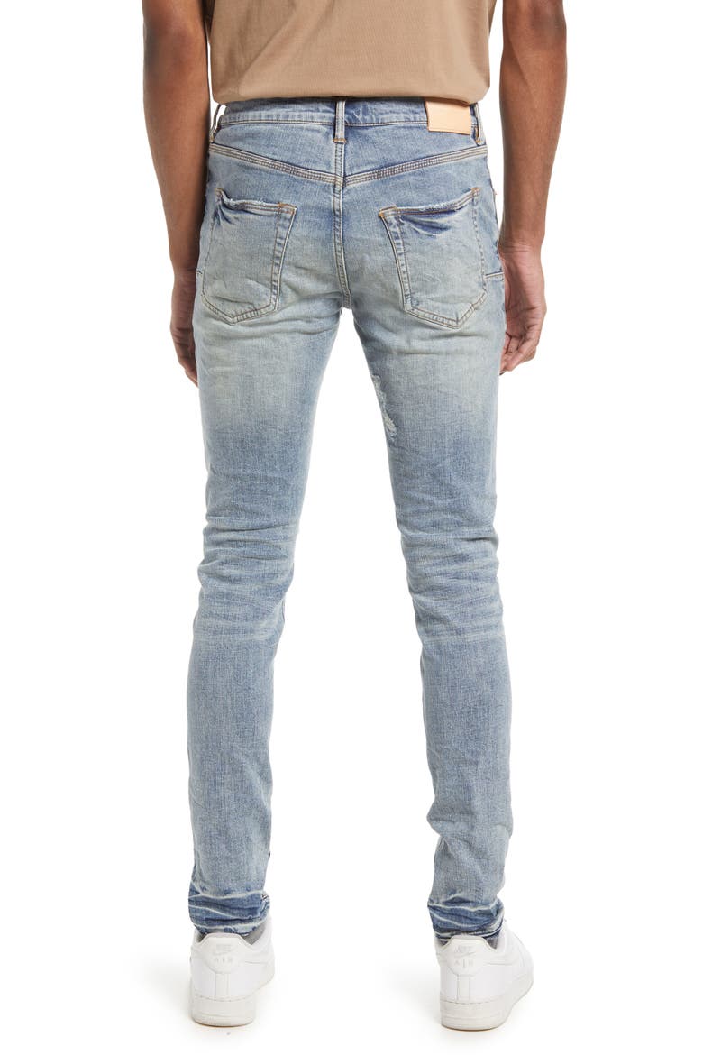 Ripped Skinny Jeans, Alternate, color, LIGHT INDIGO VINTAGE