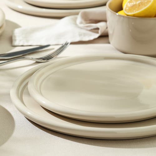 Stone Lain Eden Stoneware 4-piece Dinner Plate Set In Neutral