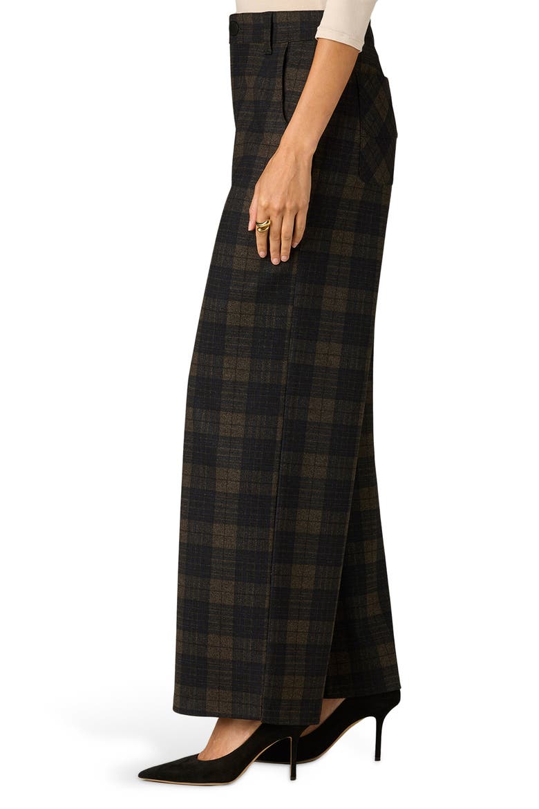 Whitney Skyrise Plaid Wide Leg Trousers, Alternate, color, NAVY GINGER SNAP MULTI