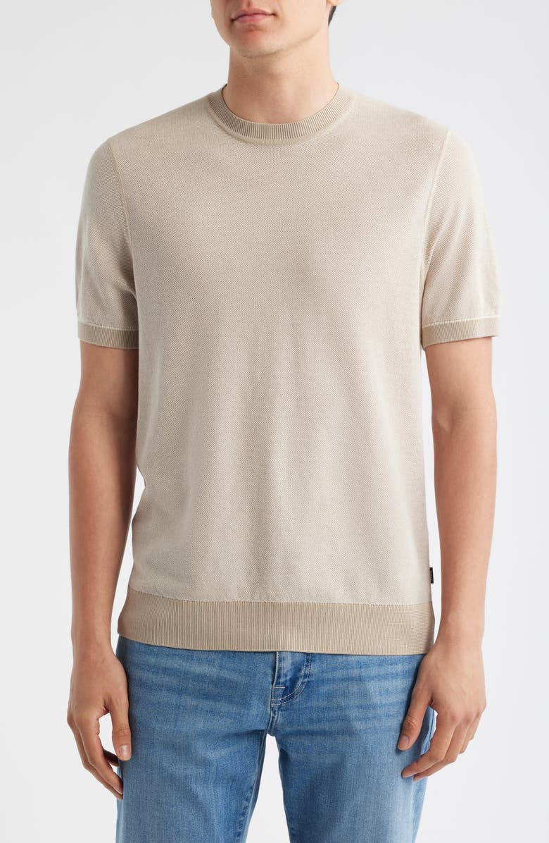 BOSS Jianfranco Cotton T-Shirt, Main, color, Beige