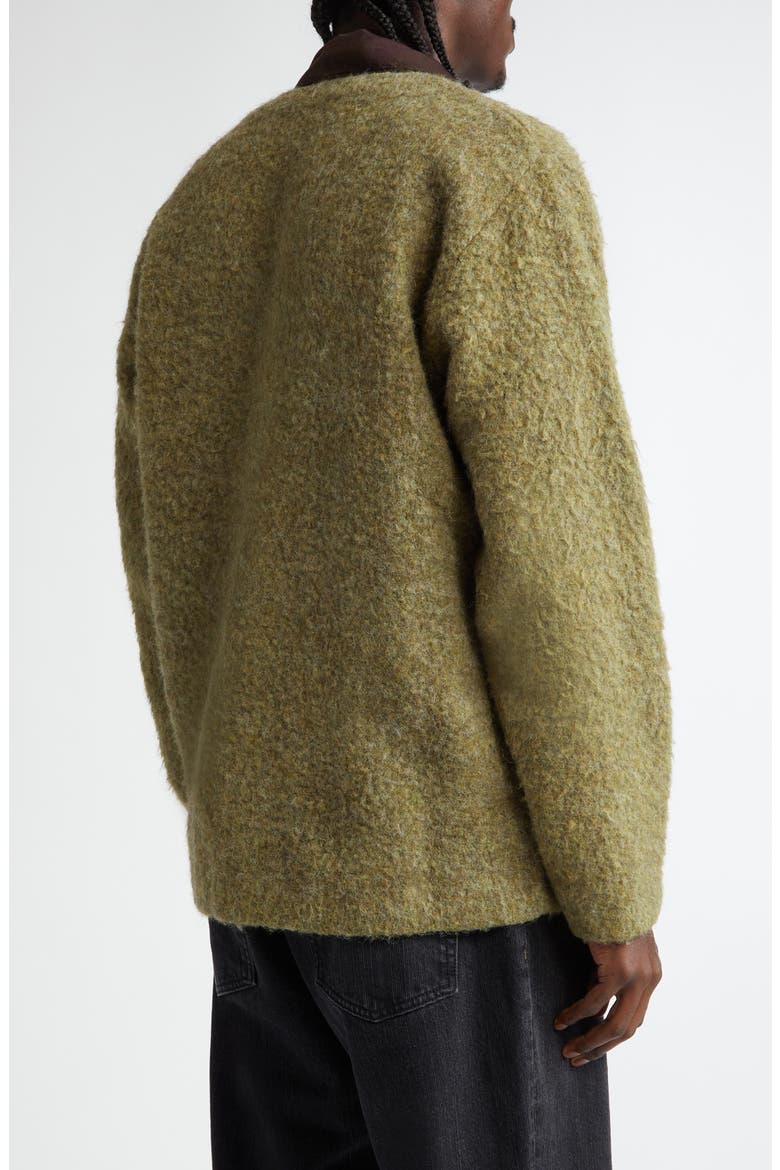 V-Neck Cardigan, Alternate, color, FRESH MOSS TUMBLE WOOL