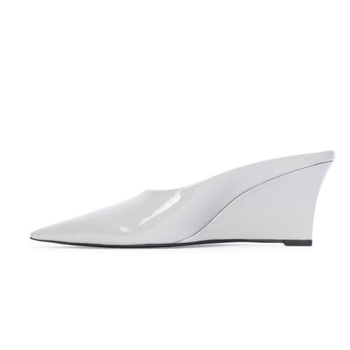 Black Suede Studio Aysha 70 Wedge In White