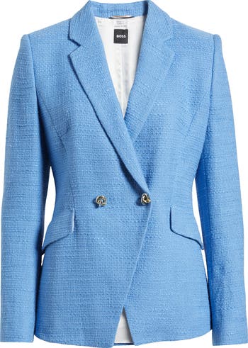 アウターその他 BOSS Woman Blazer Gnawed Blue 50530606 967 v-wh-17135-5.jpg
