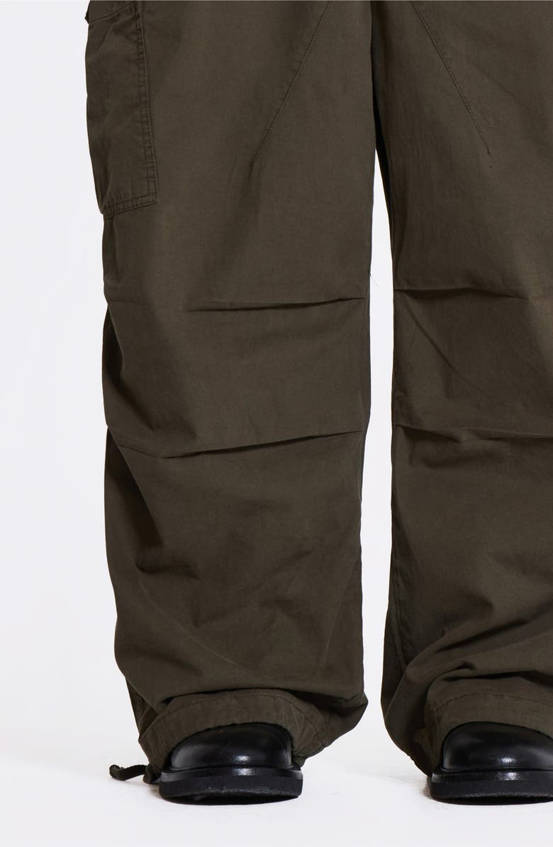 JADED LONDON Cotton Cargo Parachute Pants, Alternate, color, Khaki