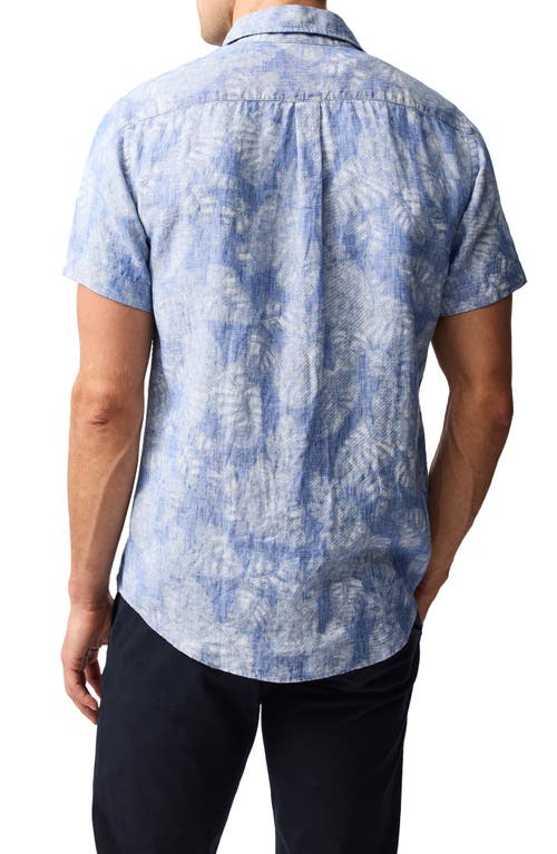 Rodd & Gunn Savill Bay Frond Print Short Sleeve Linen Button-up Shirt