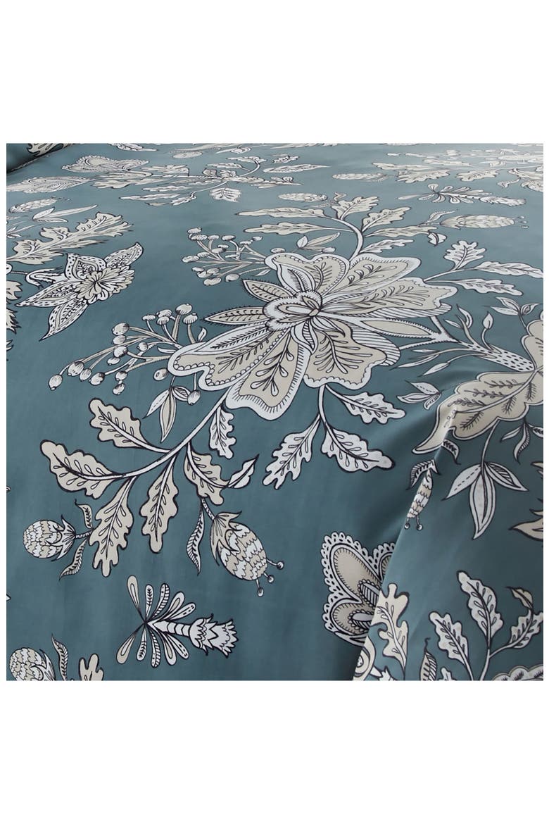 Luxury Premium Oversized Comforter Set, Alternate, color, VINTAGE GARDEN SMOKEY BLUE