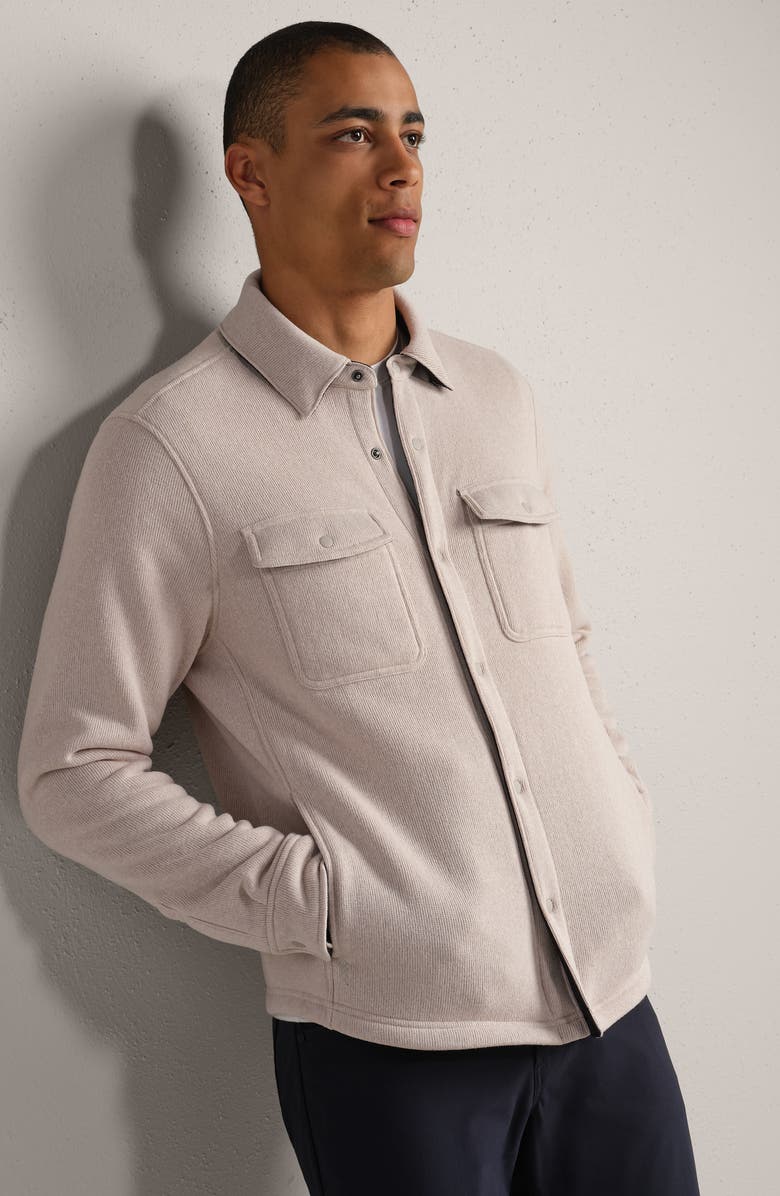 Rhone Fleece Shacket, Alternate, color, Bone