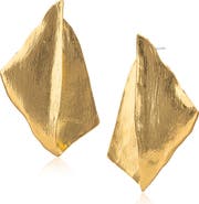 JARDIN 14K Gold Plated Organic Statement Earrings