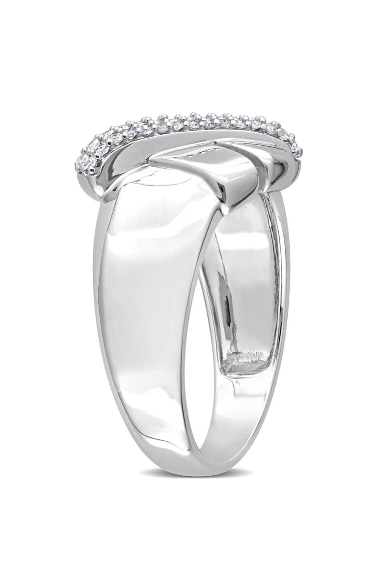 1/4 CTW Diamond Crossover Design Ring 14k, Alternate, color, White Gold/Diamond