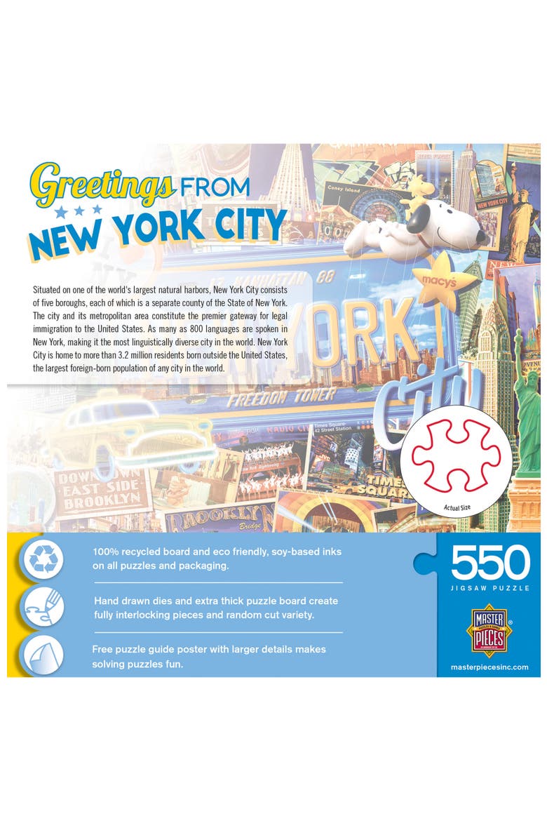 Greetings From New York 550pc Puzzle, Alternate, color, Multicolor