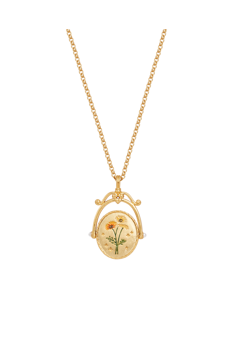 U Initial Ursinia Gold Spinner Chain Necklace, Alternate, color, Gold