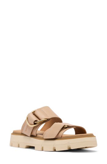 Sorel Rein Cb Platform Slide Sandal In Brown