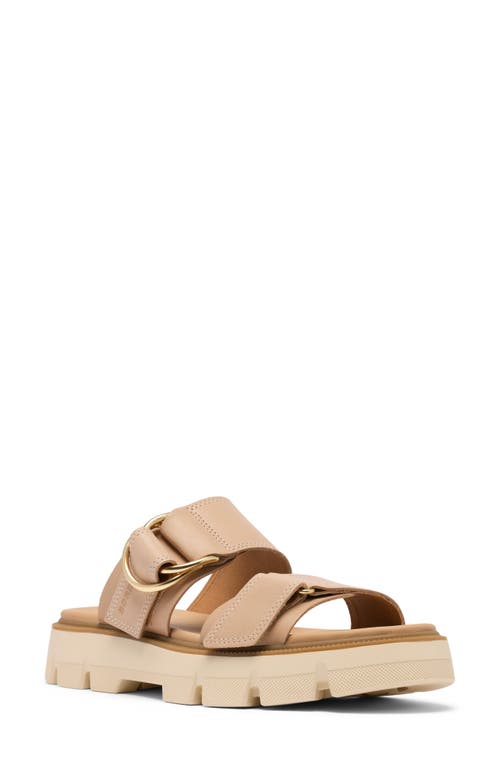 Sorel Rein Cb Platform Slide Sandal In Honest Beige/bleached Ceramic
