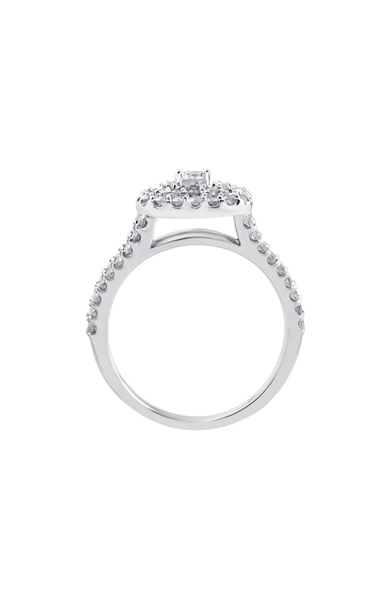 Bliss Diamond 1 1/10ct Cushion Halo Diamond Engagement Wedding Ring Set 10K Gold Carat, Alternate, color, 