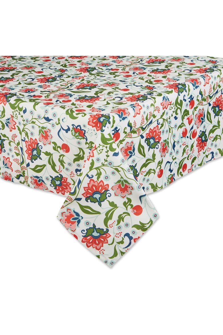 Outdoor Printed Tablecloth 60x84, Alternate, color, Garden Floral
