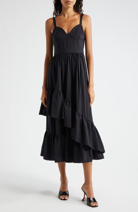 Amy Ruffle Asymmetric Dress
