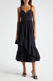 Cinq à Sept Amy Ruffle Asymmetric Dress