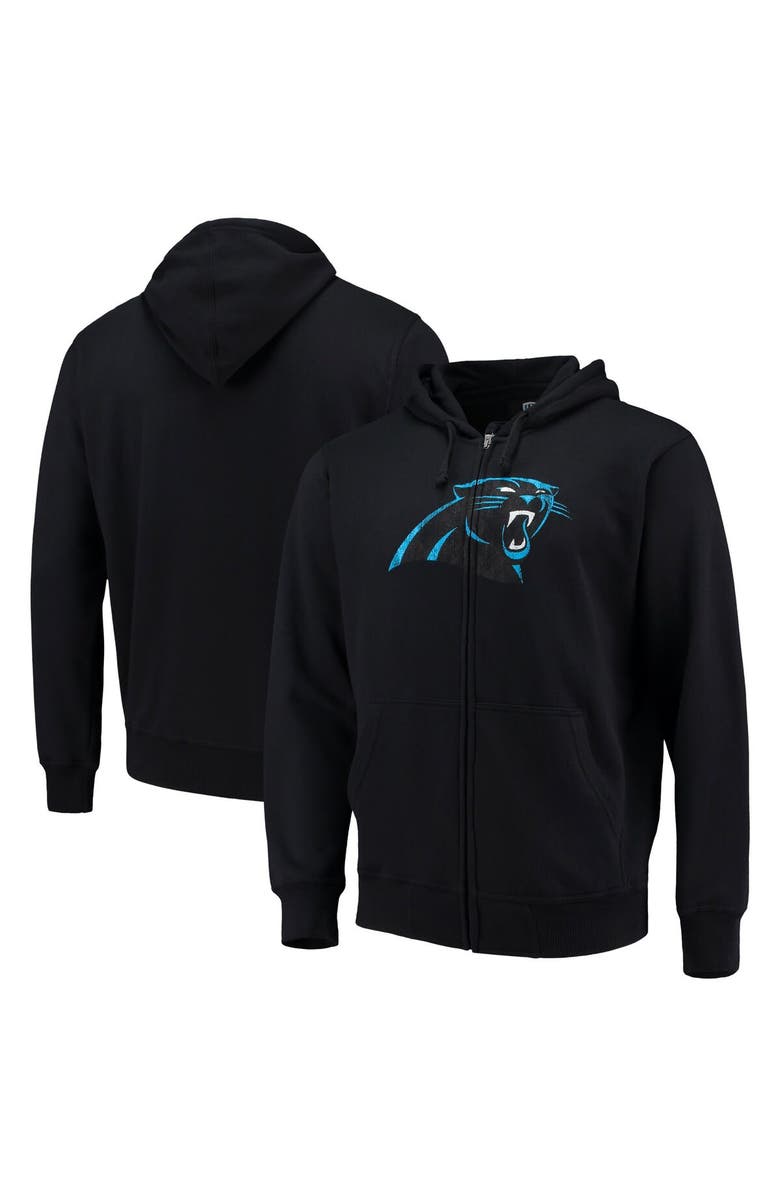 STARTER Men's G-III Sports by Carl Banks Black Carolina Panthers Primary Logo Full-Zip Hoodie, Main, color, Black