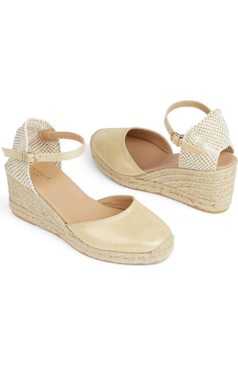 LK Bennett Marissa Wedge Sandal, Alternate, color, Gold