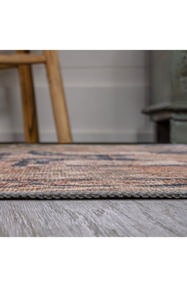 JONATHAN Y Maris Ornate Medallion Machine-Washable Area Rug, Alternate, color, Beige/Blue