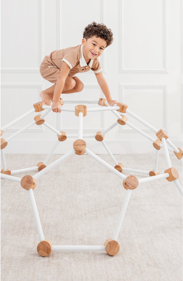 Comfy Cubs Wooden Climber for Kids, Main, color, White