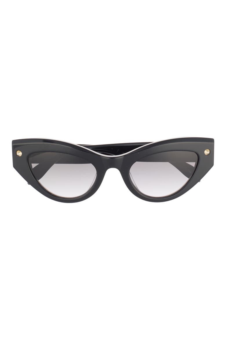 52mm Cat Eye Sunglasses, Main, color, BLACK BLACK GREY