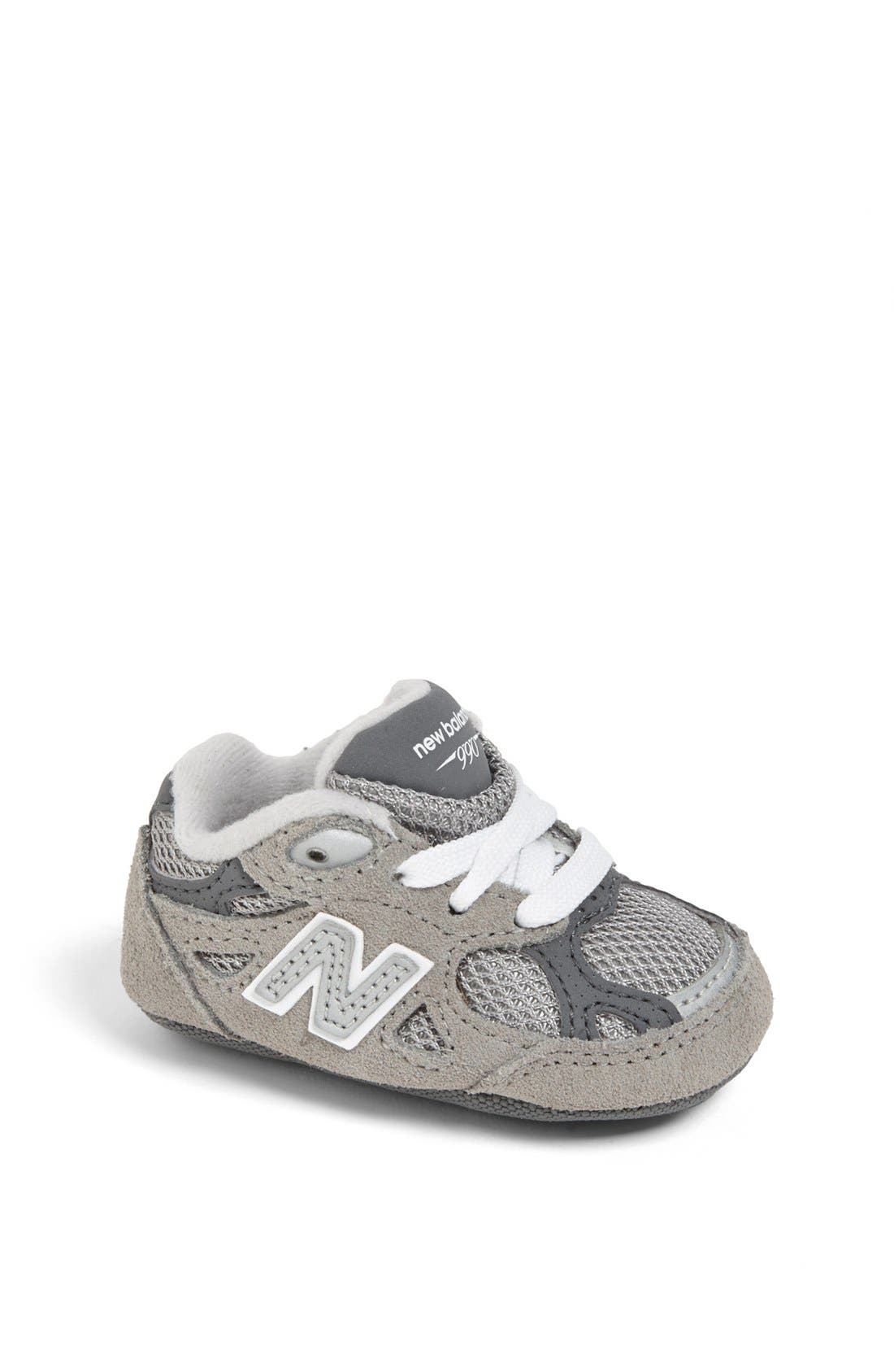 '990' Crib Sneaker, Main, color, GREY