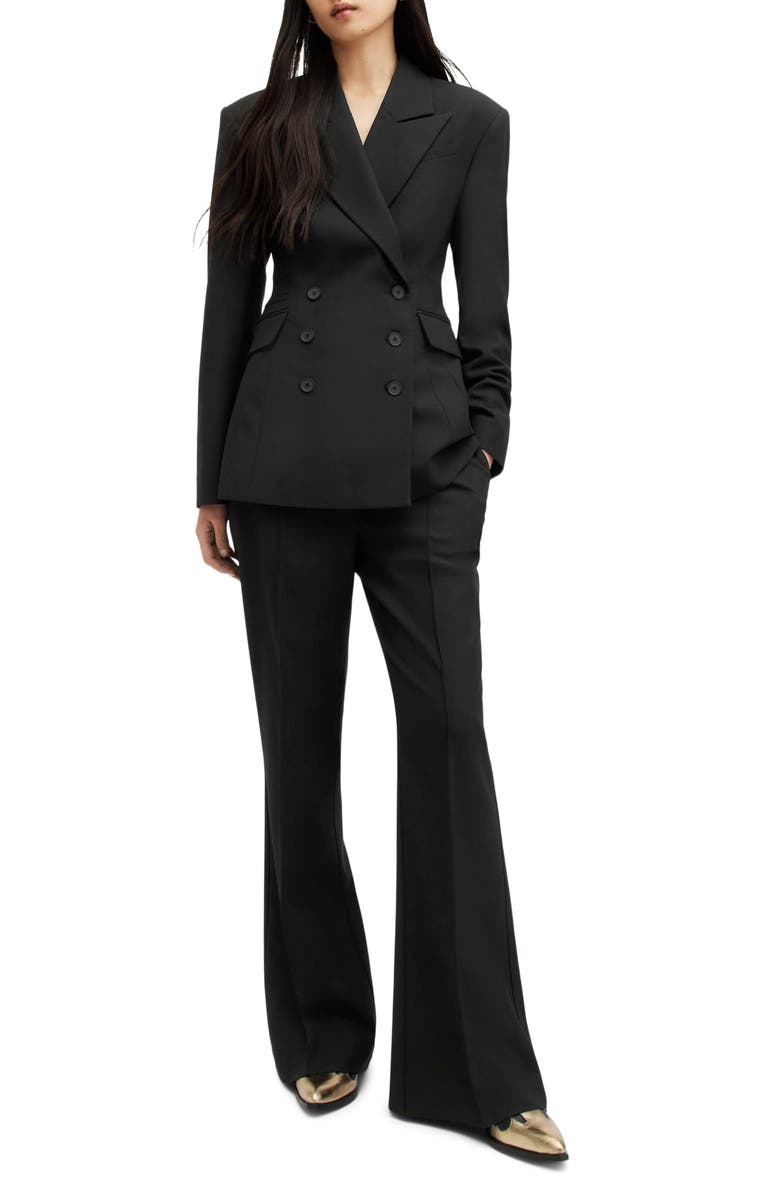 AllSaints Seven Bootcut Pants, Alternate, color, Black