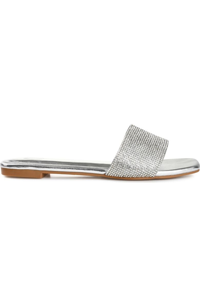 Journee Collection Grayce Square-Toe Slide, Alternate, color, Silver
